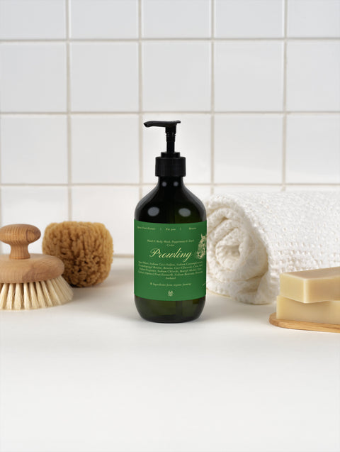 Hand & Body Wash, Peppermint & Dark Cedar